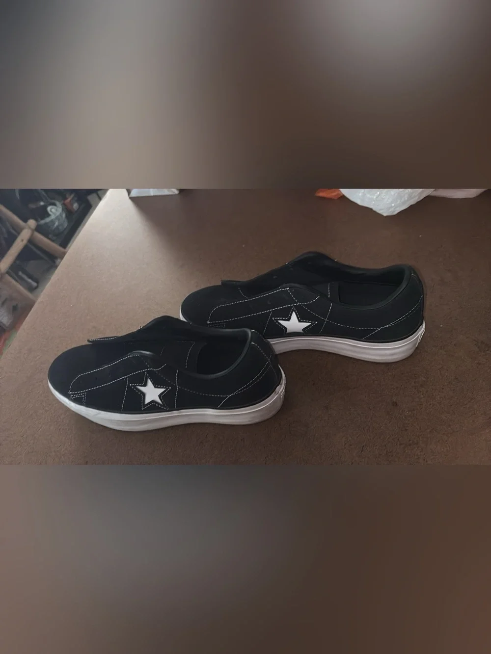 Converse Black Slip-On Sneakers with White Star size 9 men